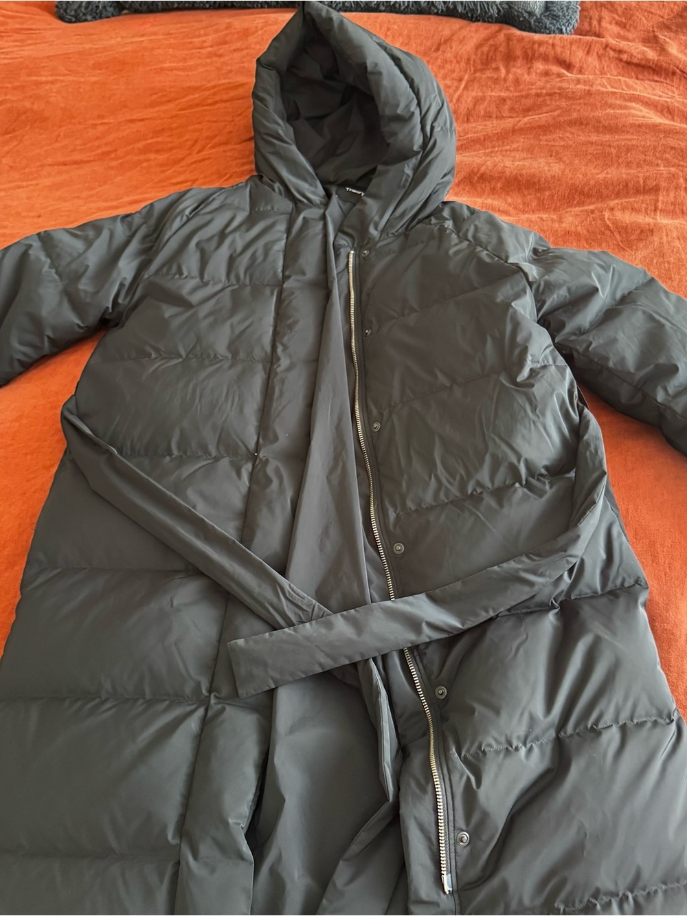 Theory Long Belter Puffer Coat